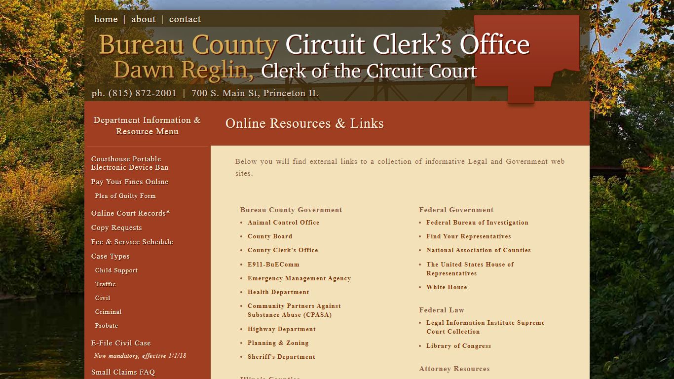 Online Resources & Links | Bureau Co. Circuit Clerk's ...